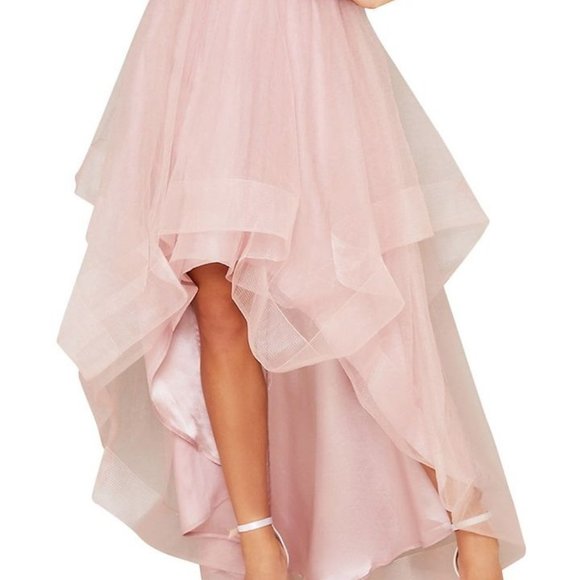 NWT CHI CHI LONDON PINK HIGH LOW DRESS (US SIZE 6 / MED) PETITE - Picture 9 of 10